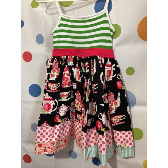 K Pea Girls Sundress Size 10 Multi Color 🌿🍓 - Picture 12 of 16